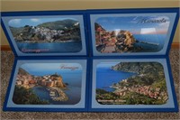 (4) Framed Travel Posters: Manarola Vernazza +