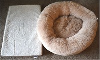 Medium Size Dog Overstuffed Round Dog Bed w/ Tag+