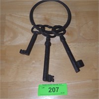 REPRODUCTION CAST IRON JAIL KEYS