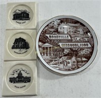 Boonville Missouri Collectable Plate & Coasters