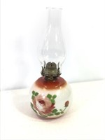 Hand Painted Queen Anne No 2 Oil Lamp 15.5" H