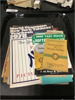 1970’s N.Y. Yankees Yearbooks, Scorebooks.