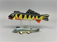 2 Jim Nelson Fish Spearing Decoys