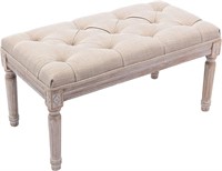 Chairus Fabric Entryway Bench with Button Tufted
