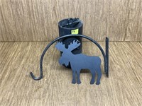 Iron Bell w/Wall Bracket and Moose Décor