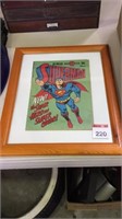 Original No 1 Superman Complete Comic in Frame