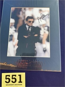 Signed photograph of
Joe Paterno
With