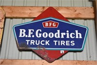Single Sided B.F. Goodrich Tin Sign, 31" x 25"