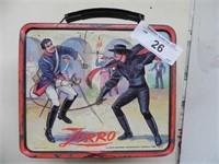 Vintage 1958 Metal Zorro Lunch Box