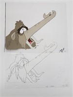 CRO Original Cel Painting & Sketch Drawing