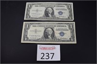 (2) $1 Silver Certificate