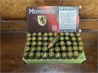 Ammo - 9mm 115gr FMJ, Monarch STEEL Case