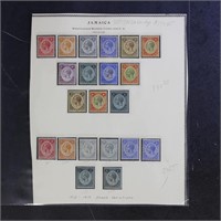 Jamaica Stamps 1912-1919 mint collection with shad