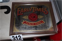 Framed Early Times Sign