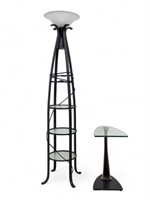 Mid C. Lamp/Plant stand + Lamp stand