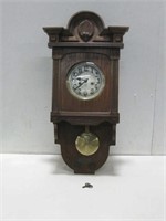 15.5"x 31"x 6" Vtg Wall Clock Untested