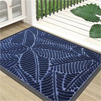 Colorxy Waterproof Doormat, Sturdy Natural Rubber