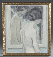 Albert Sebastian Oesch, o/b of a nude, 1916.
