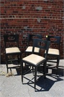 Set of 4 Bar Chairs by Swaim