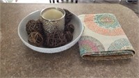 Table Runner, Decorative Bowl,