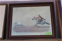 CIRCA 1970'S CALF ROPER PRINT RANDY STEFFEN