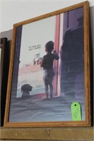 "ILL HELP LATER DADDY" FRAMED POSTER