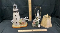 Lefton Lighthouse not tested and Lighthouse Lamp