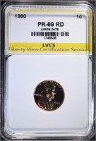 1960 LG DATE LINCOLN CENT, LVCS SUPERB GEM PR+ RED