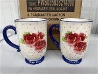 Set of 8 pioneer woman heritage floral oversized
