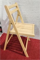 Solid Maple Folding Deck Chair. Seat is 18"H.