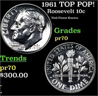 Proof 1961 Roosevelt Dime TOP POP! 10c Graded pr70