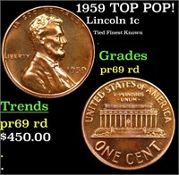 Proof 1959 Lincoln Cent TOP POP! 1c Graded pr69 rd