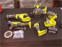 RYOBI 18V 5 tool combo kit, with 1 battery &