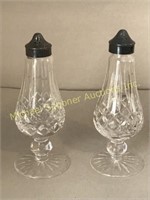 PAIR WATERFORD CRYSTAL SALT AND PEPPER SHAKERS