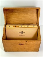Vintage OAK "Weiss" Recipe Box