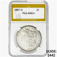 1887-O Morgan Silver Dollar PGA MS63+