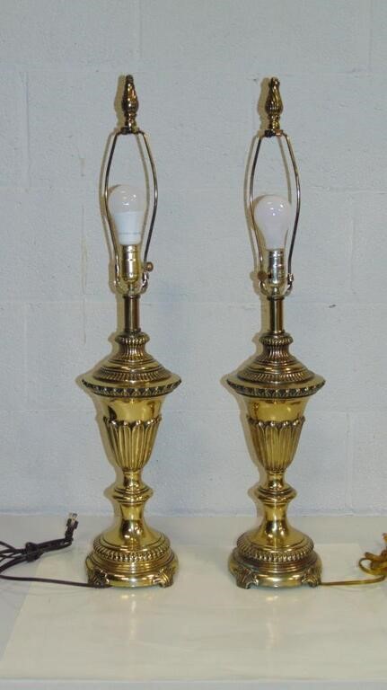 2 Heavy Brass Lamps