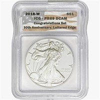 2016-W Silver Eagle ICG PR69 DCAM Ltrd Edge