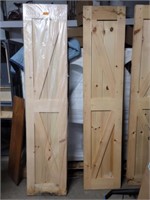 THREE pc wooden barn doors