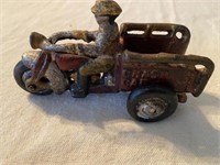 Vintage Cast Iron Motorcycle cart