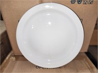 X 72 New Tuxton 9 1/2" Porcelain White Plate