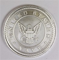 1 OZ .999 NAVY SILVER ROUND