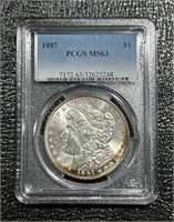 1887-P US Morgan Dollar PCGS MS63