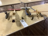 Three RC Planes And Helicopter