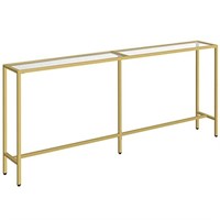 MAHANCRIS 180 cm Console Table, Tempered Glass