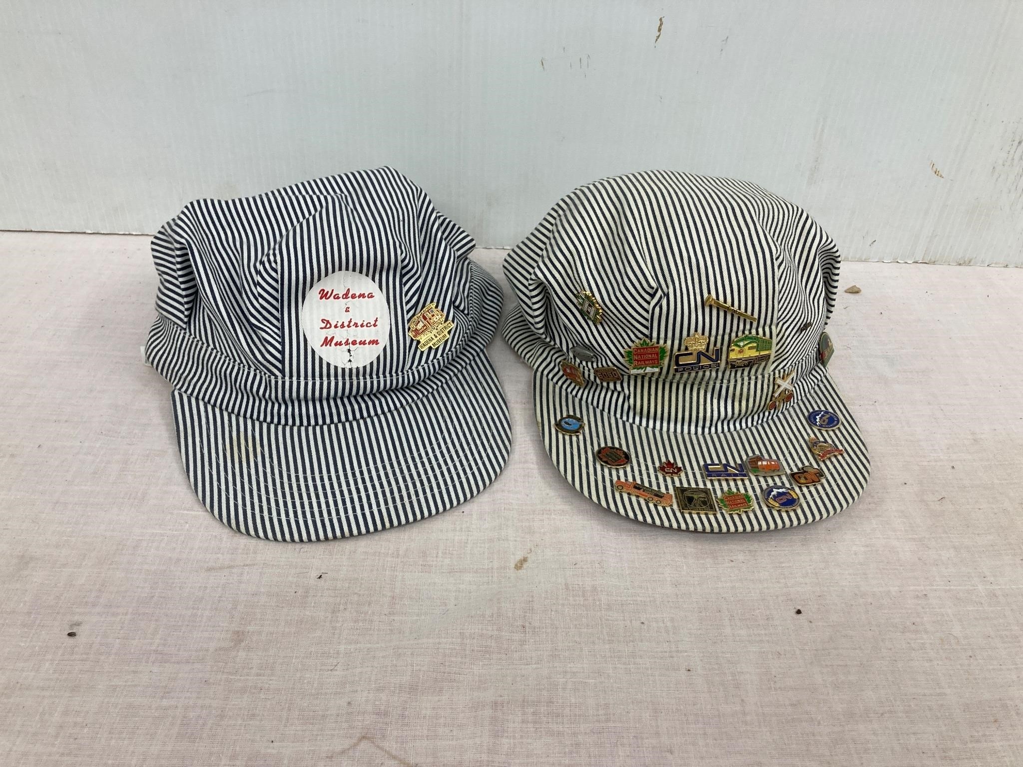 Railroaders hats. With RR pins