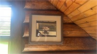 23x21 in Wood Framed Flower Basket Picture