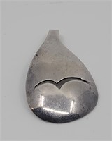 SWT, Modernist Bird Sterling Silver Pendant