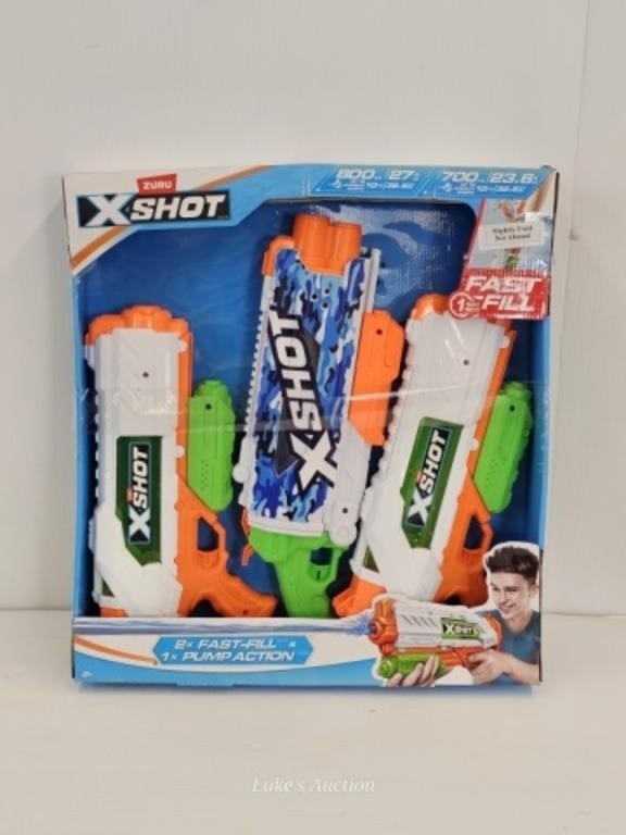 XSHOT WATER GUNS - SLIGHT USED - WORKING