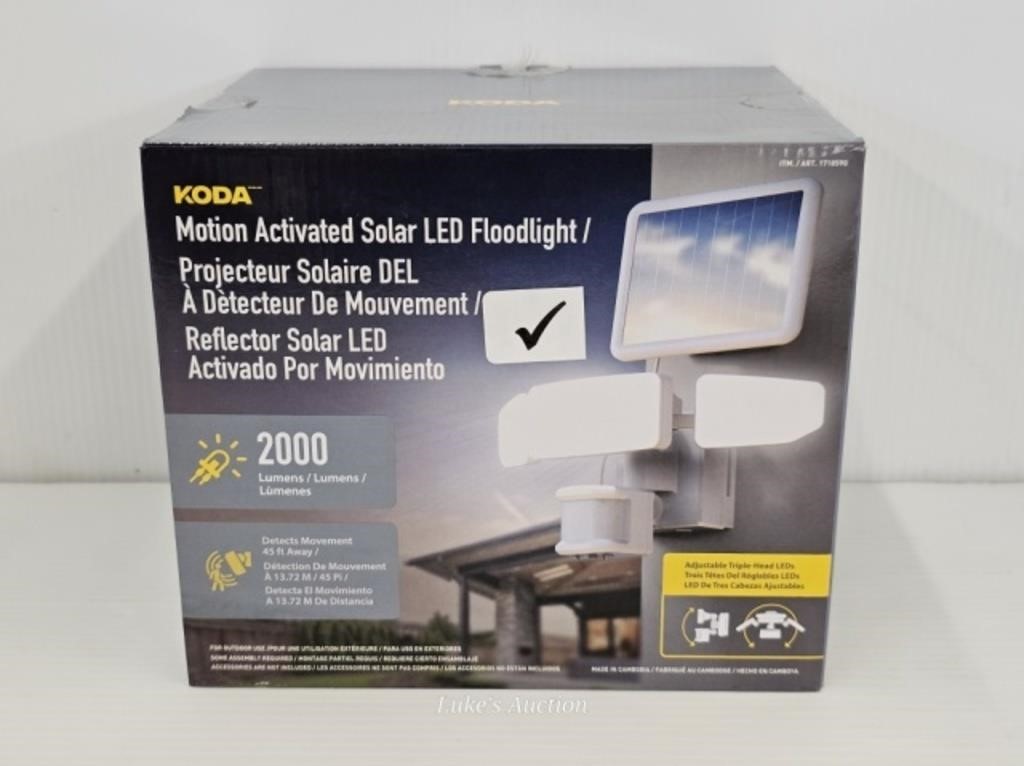 MOTION ACTIVATED LED FLOODLIGHT - WORKING
